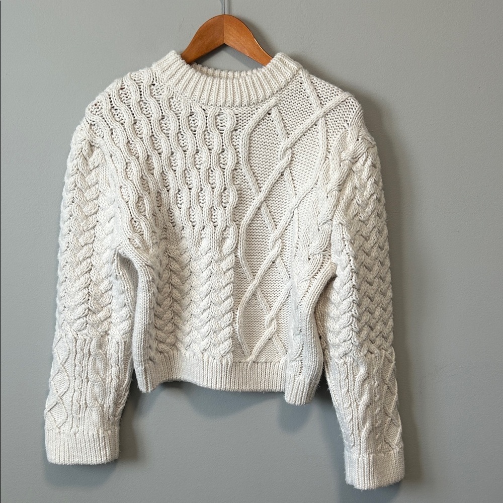 H&M Chunky Cable Knit Fisherman Coastal Cottagecore Sweater XS